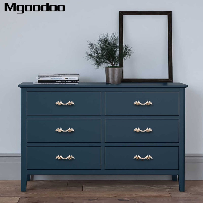Mgoodoo 5Pcs Gold European Style Vintage Handles Pulls for Cabinet Door Dresser Cupboard Closet Drawer Furniture - Image 4